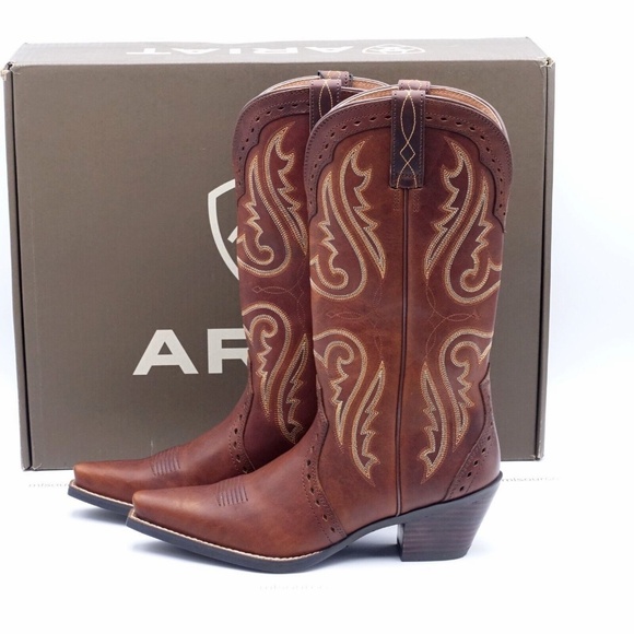 NEW Size 8.5 Women's ARIAT Heritage Western X-Toe Boots 10005908 Vintage Carmel - Picture 1 of 10